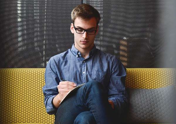 An enterprenuer looking at a tablet