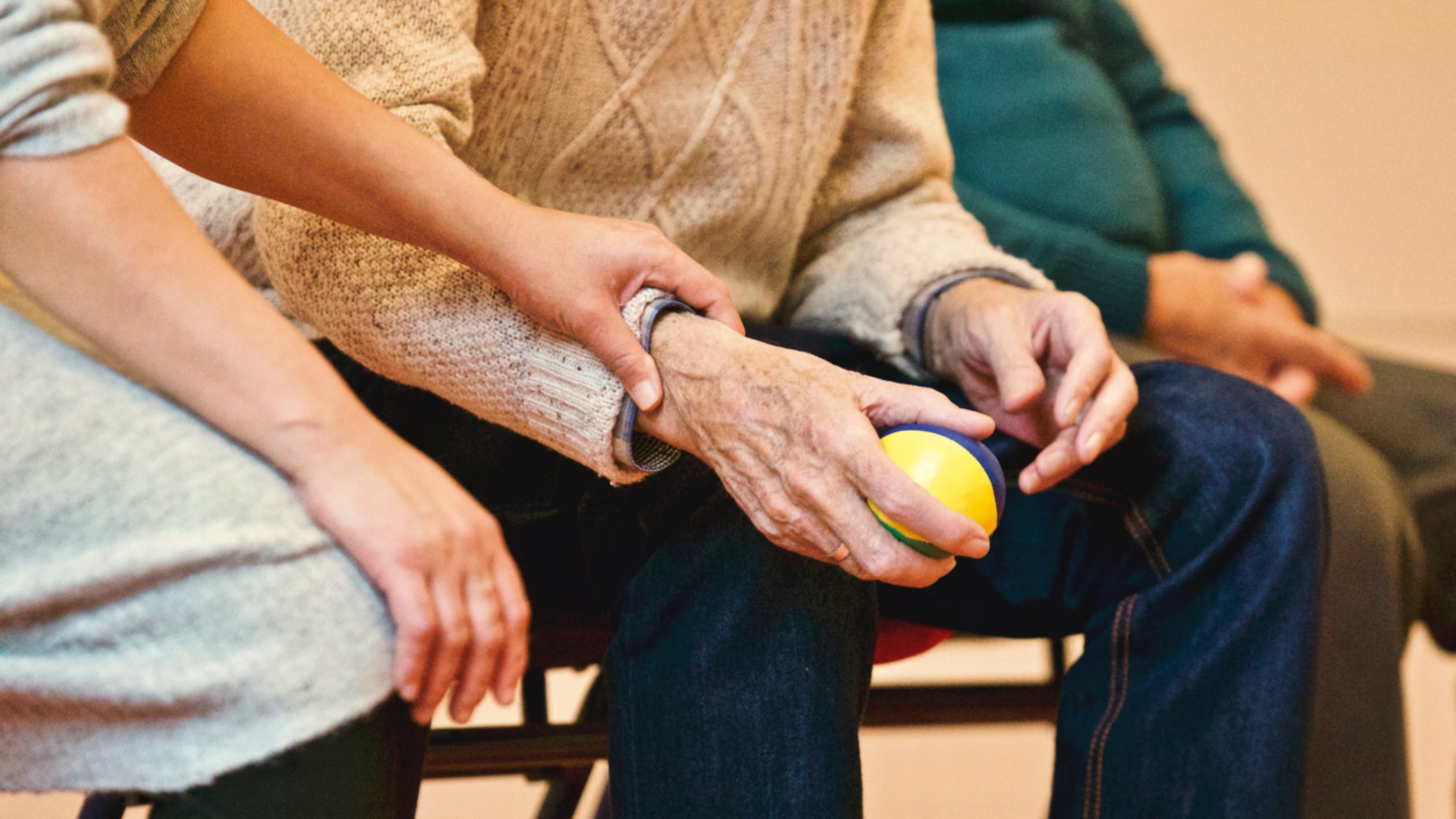 Senior people sitting on a bench