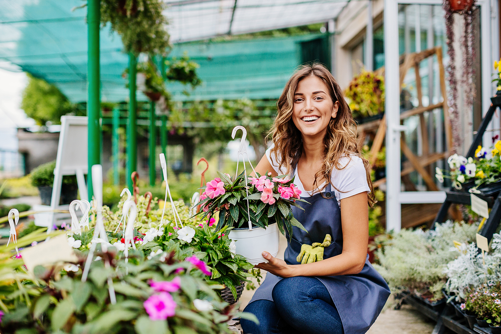 A persopn holding flower