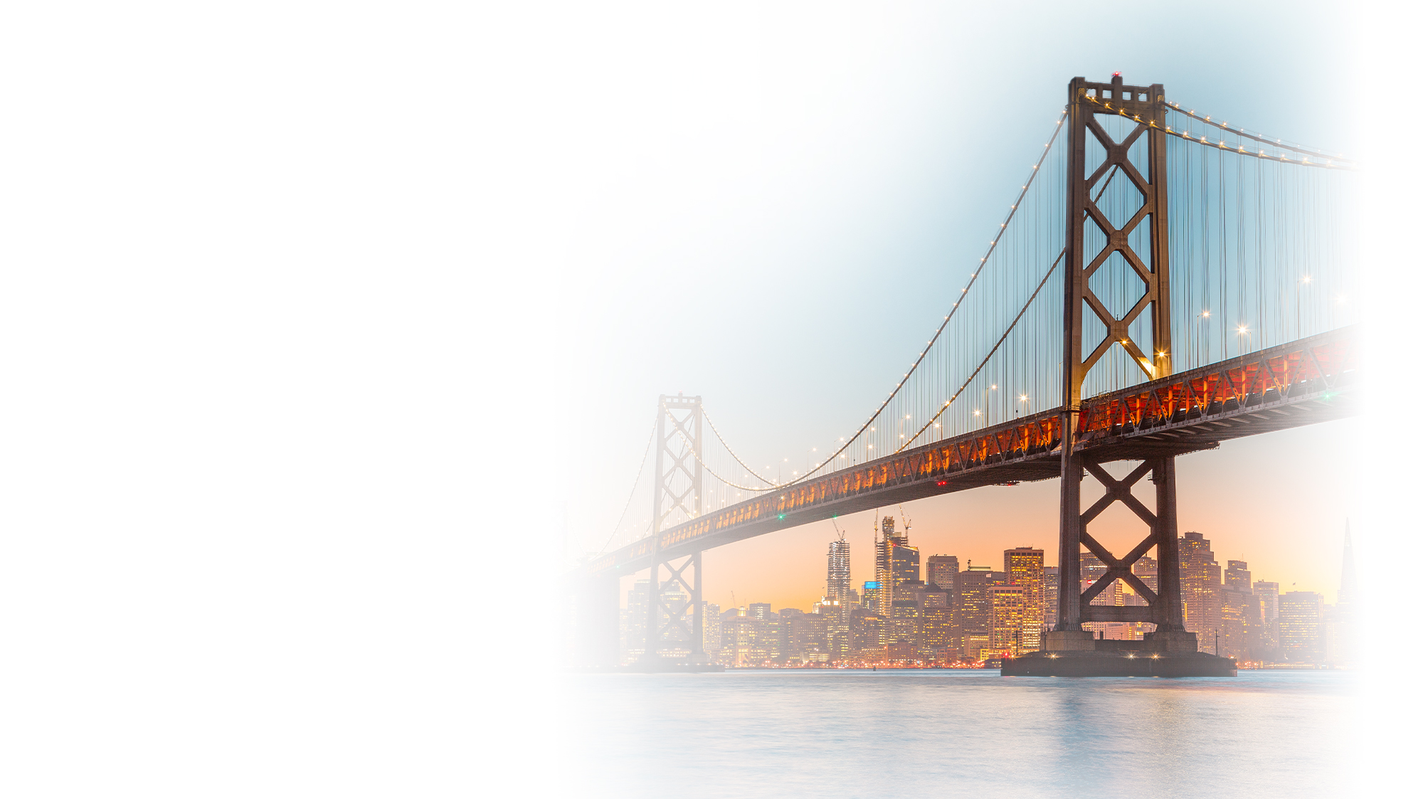 San Fransico bay Bridge in Lights