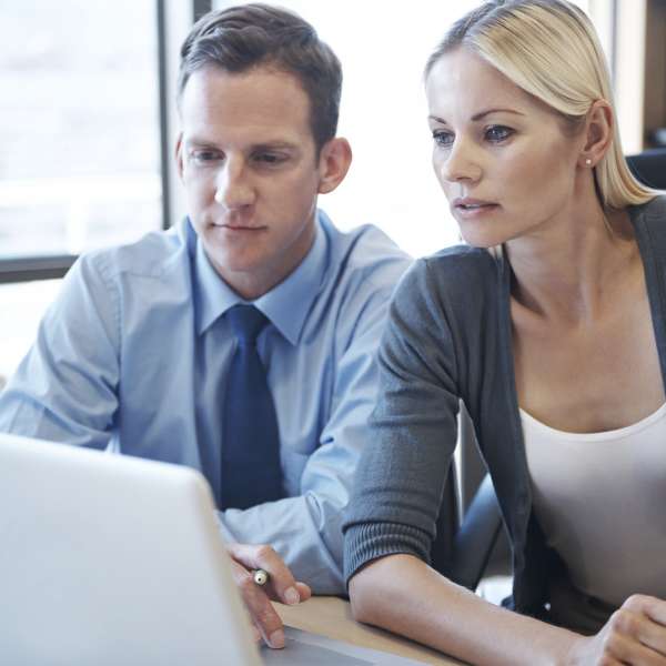 Business professionals discuss about starting a small business