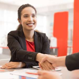 Business Consultant Shaking Hands