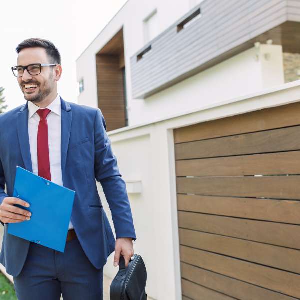 A Real Estate Agent on work