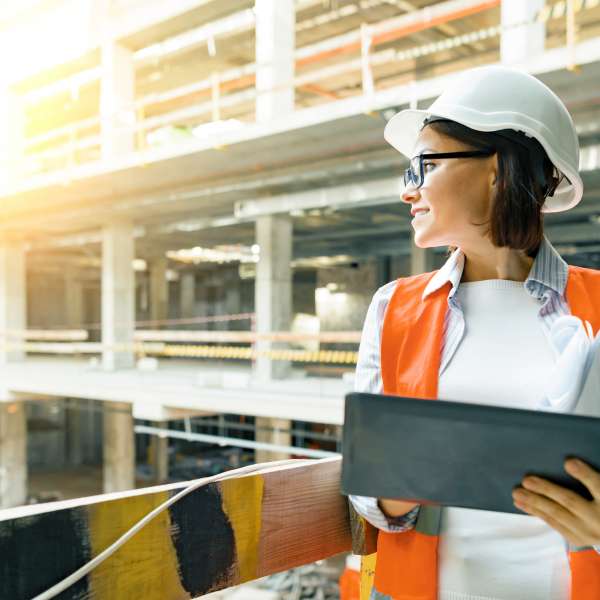 A contractor on site