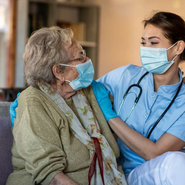 A nurse with an elder woman