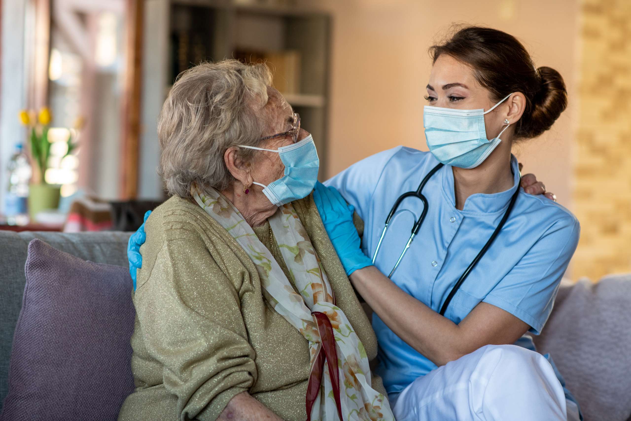 A nurse with an elder woman