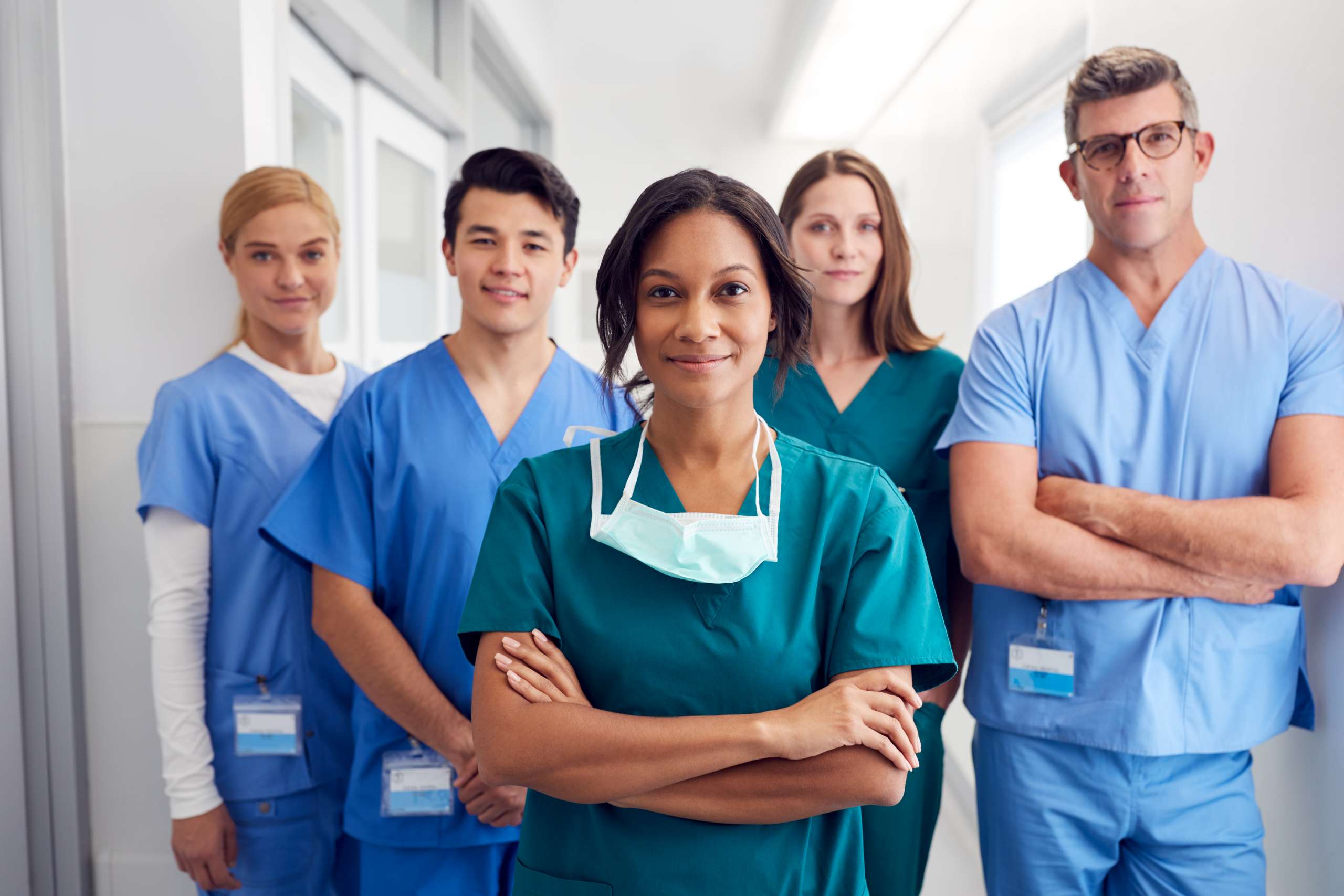 A group of medical professionals standing