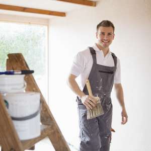 A painter with and painting tools