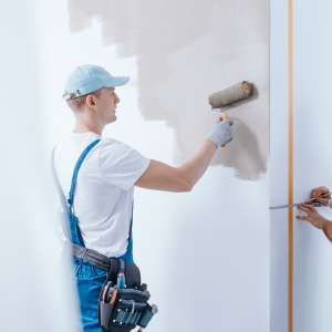 Painter finishing interior