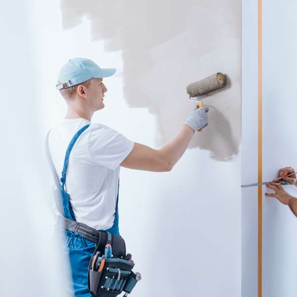 Painter finishing interior