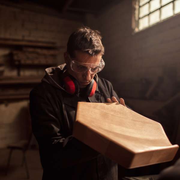 Carpenters at work - observing a product