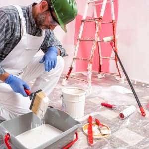 House painter at work in the site.