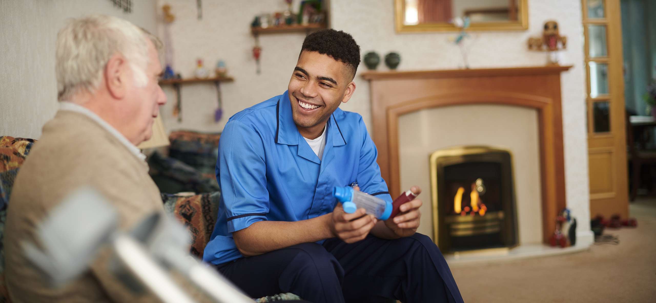 A happy health care worker