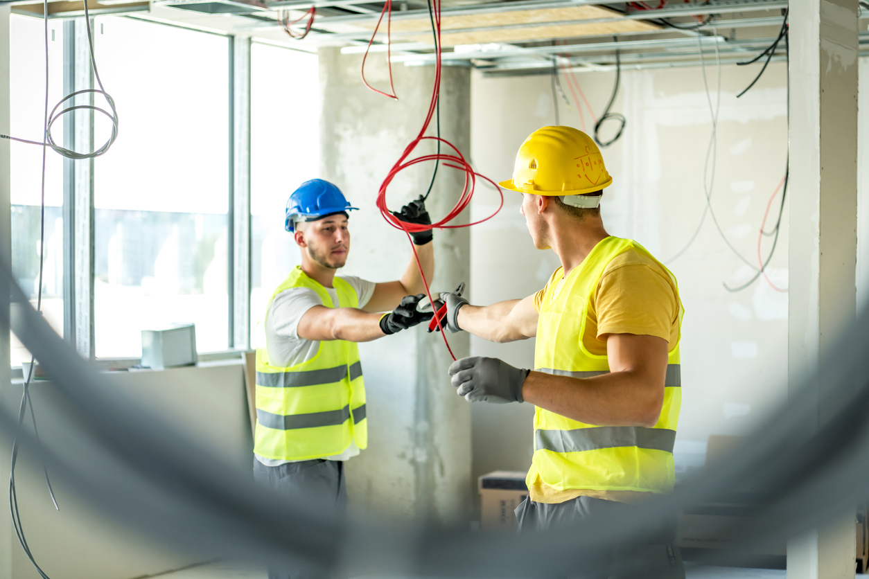 Electricians working on Site