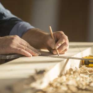 Carpenter working at workshop