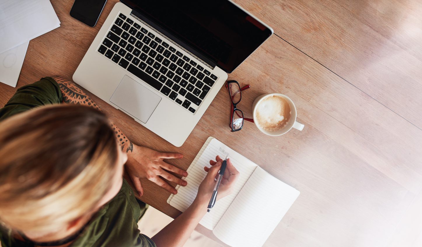 A writer with laptop