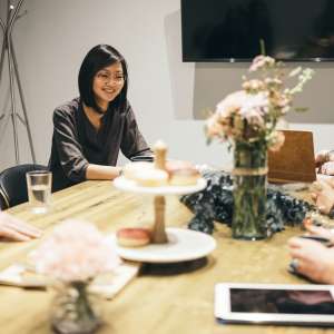 People Working in a Meeting Space