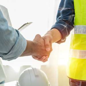 Contractor shaking after plan project
