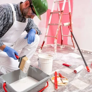 House painter at work in the site.