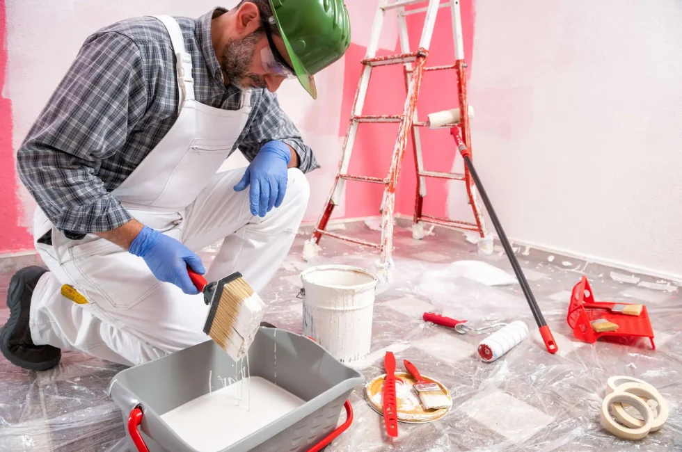 House painter at work in the site.