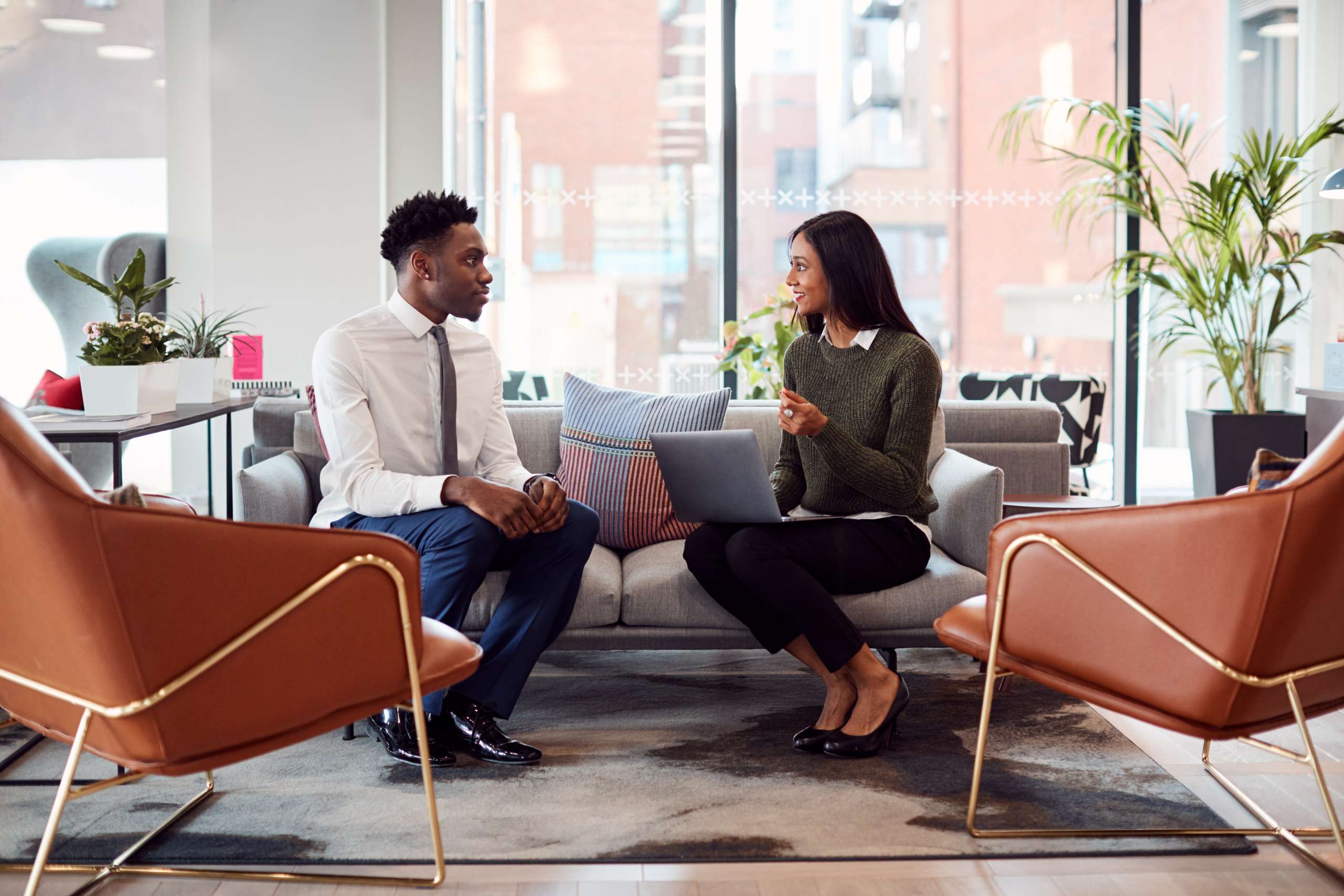 Businesswoman Interviewing job candidate