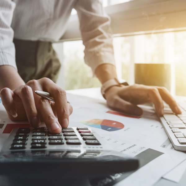Accountant working in the office.