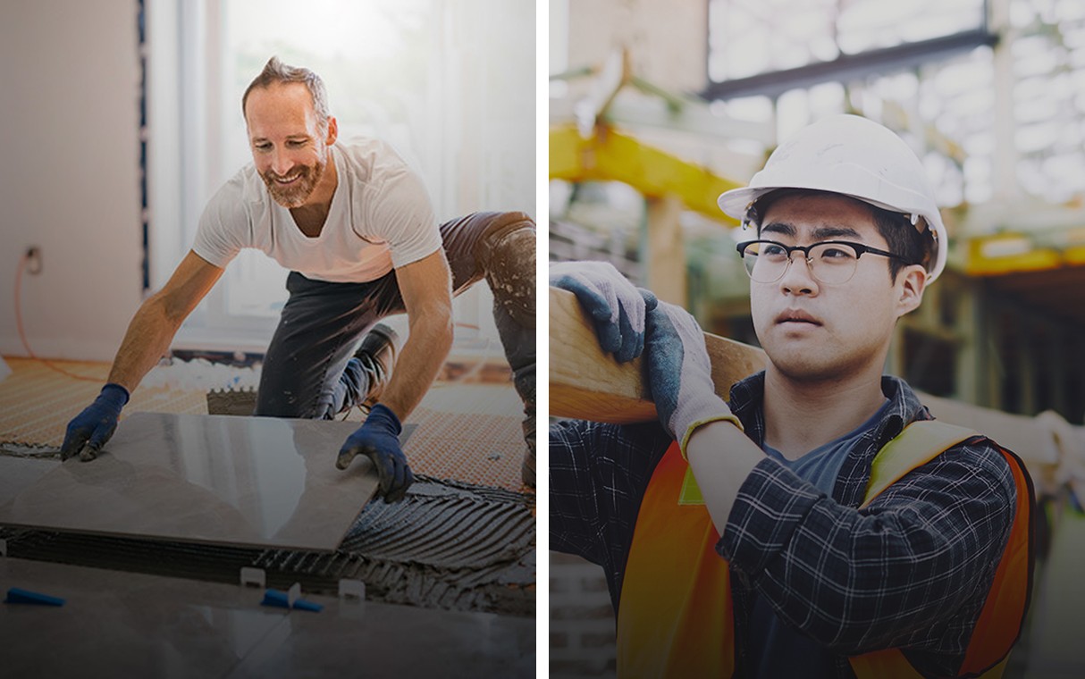Artisan contractors at work