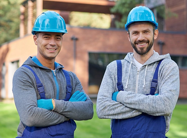 Contractors working in the field.